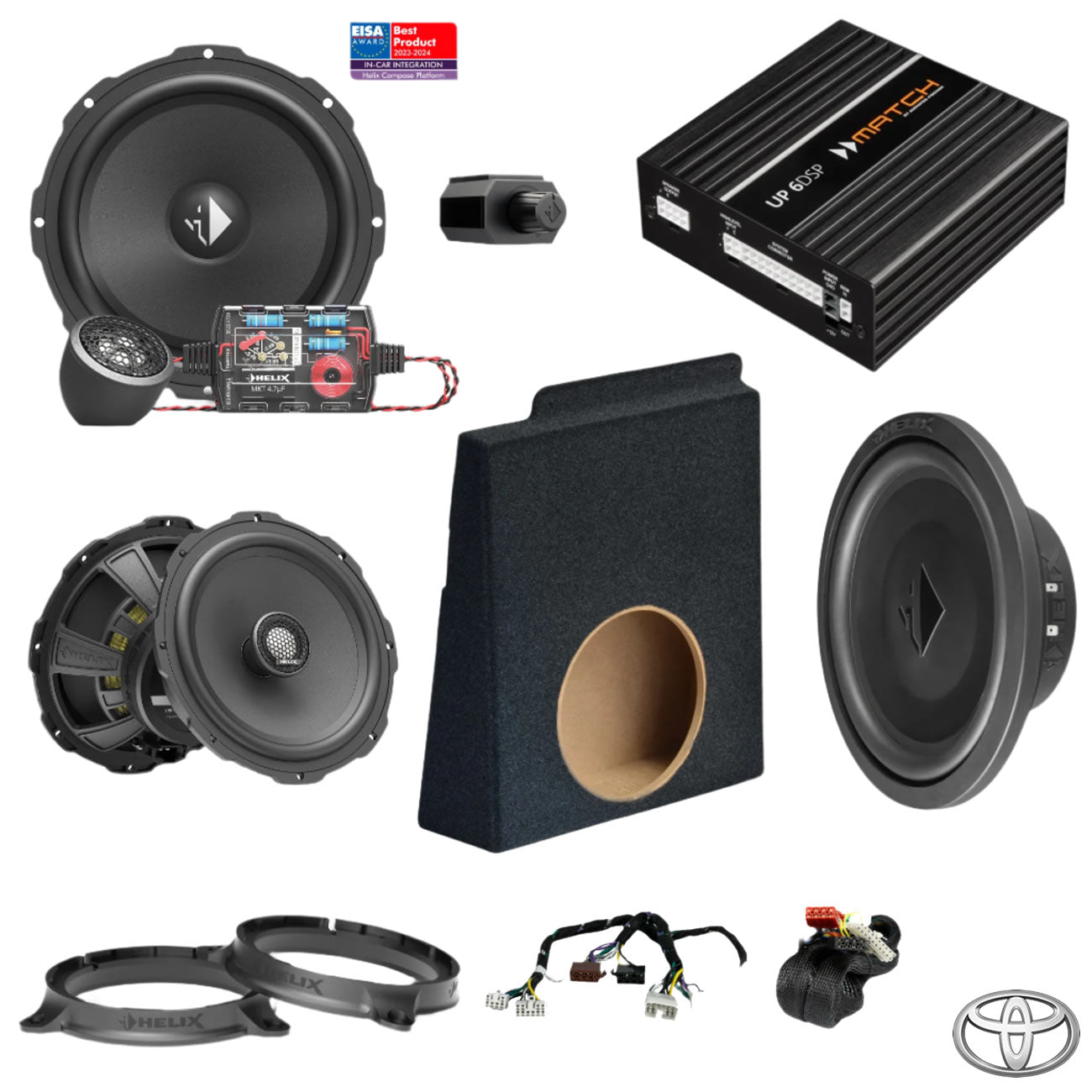 Toyota Hilux SR5 Dual Cab - Speaker & Subwoofer DSP Amplified Package | HELIX Ci3