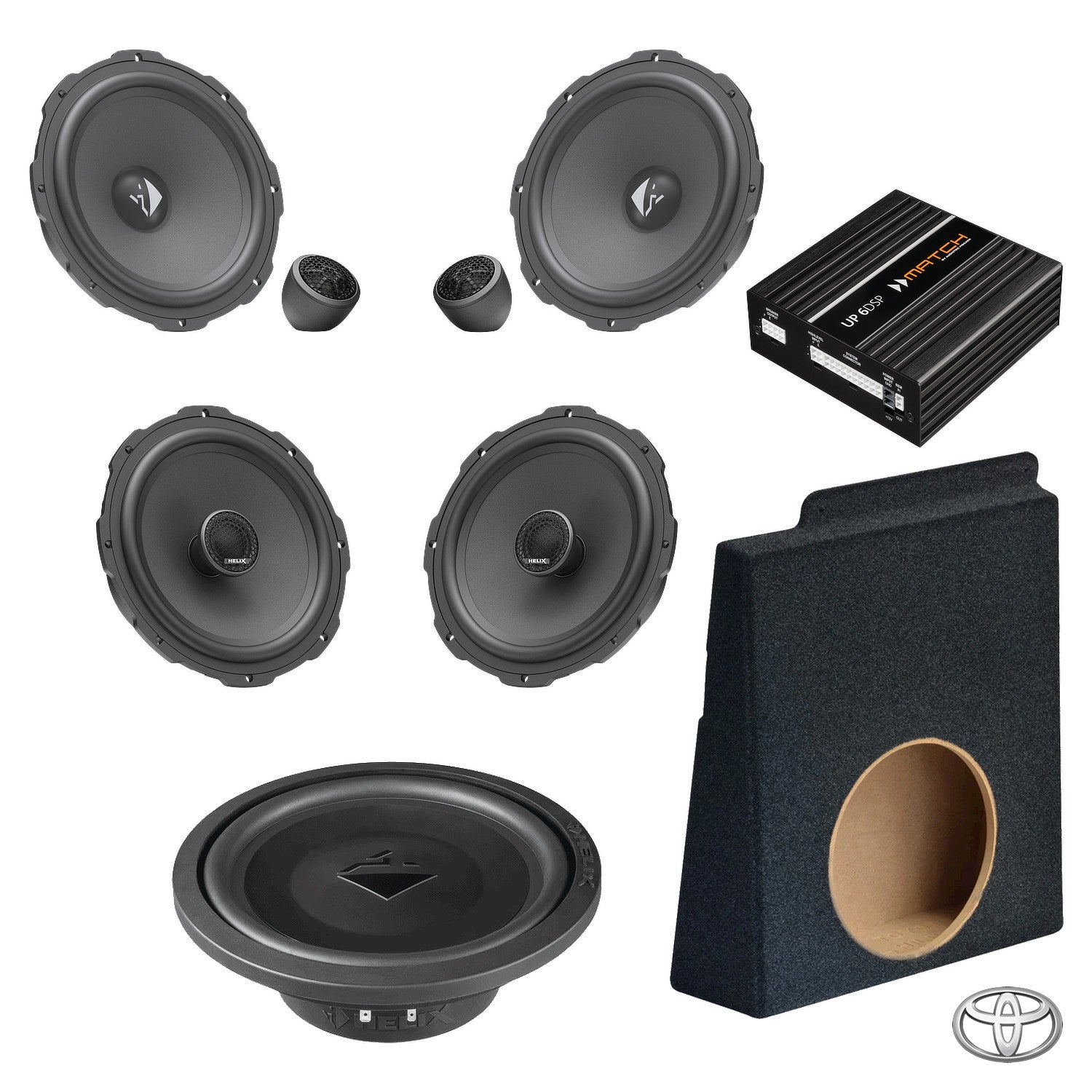 Toyota Hilux SR5 Dual Cab - Speaker & Subwoofer DSP Amplified Package | HELIX Ci3
