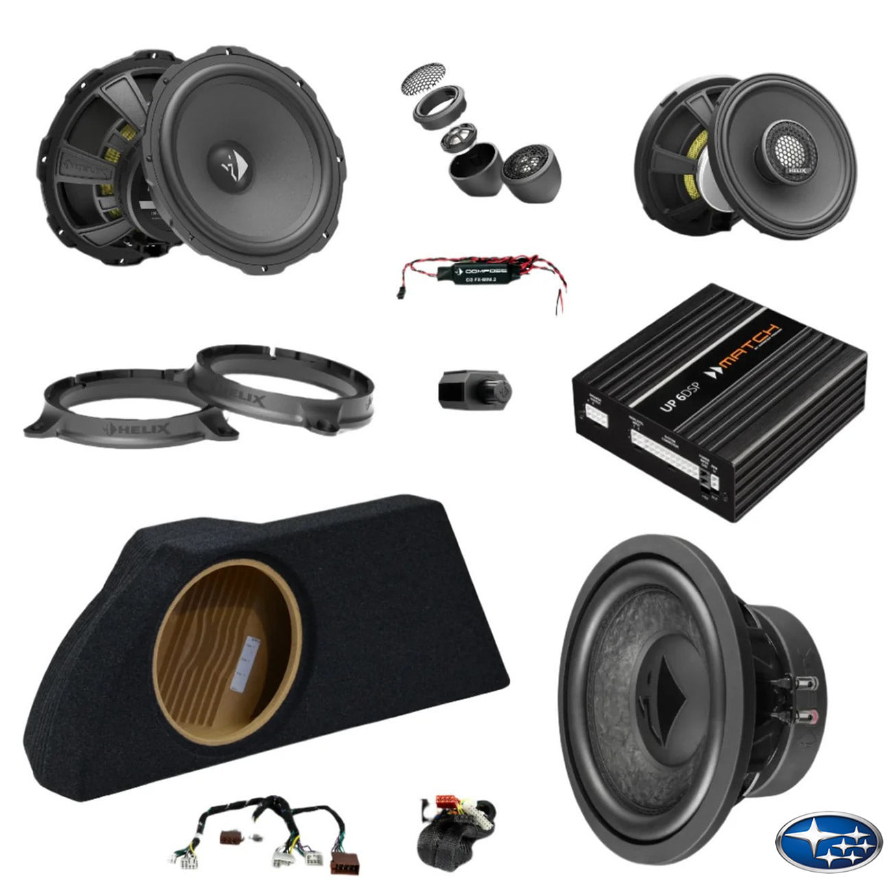 Subaru BRZ - Speaker & Left-Side Subwoofer DSP Amplified Package | HELIX Ci3