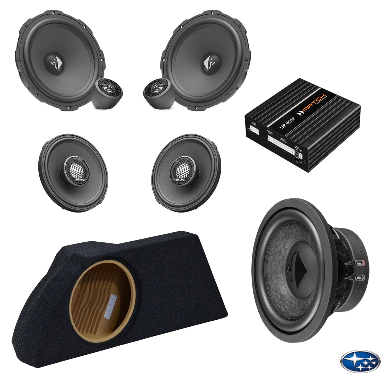 Subaru BRZ - Speaker & Left-Side Subwoofer DSP Amplified Package | HELIX Ci3