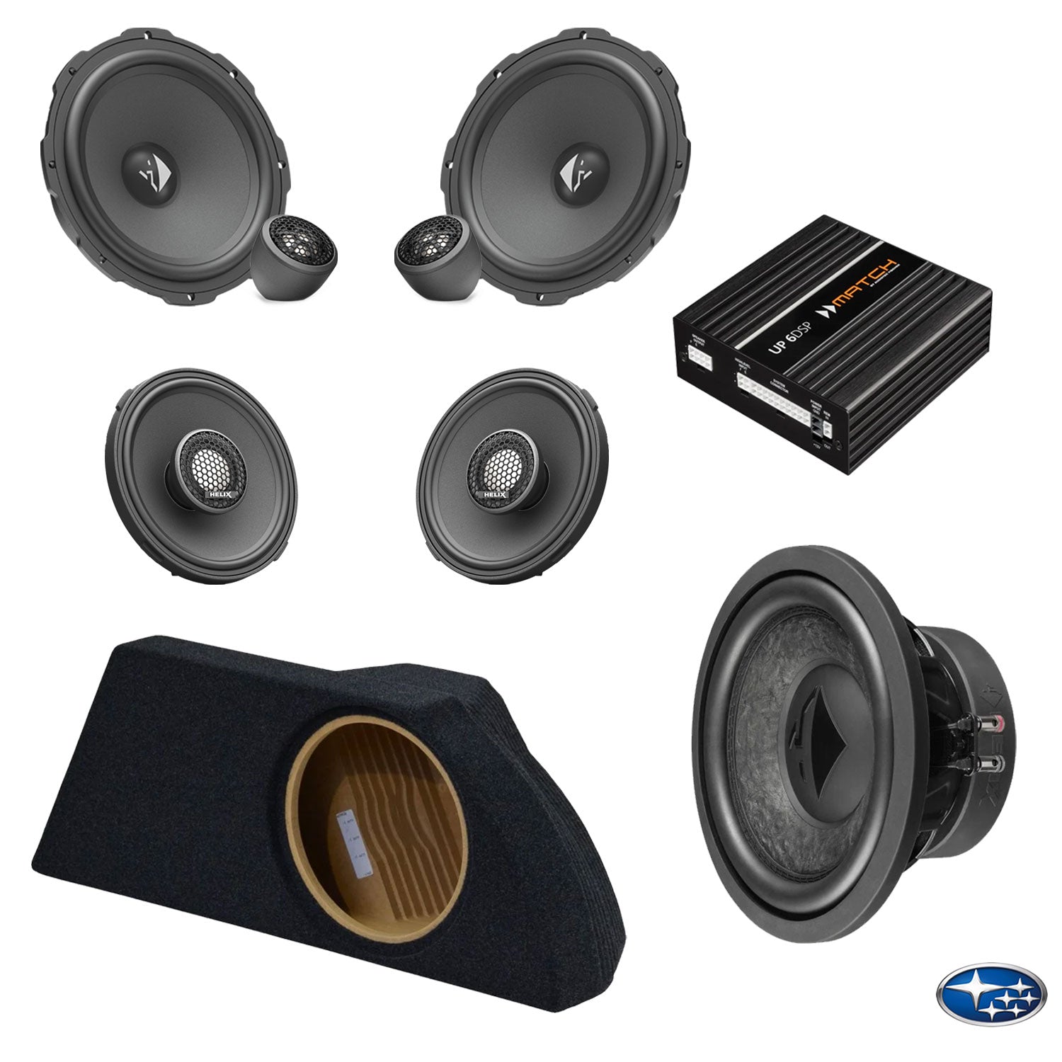 Subaru BRZ - Speaker & Right-Side Subwoofer DSP Amplified Package | HELIX Ci3