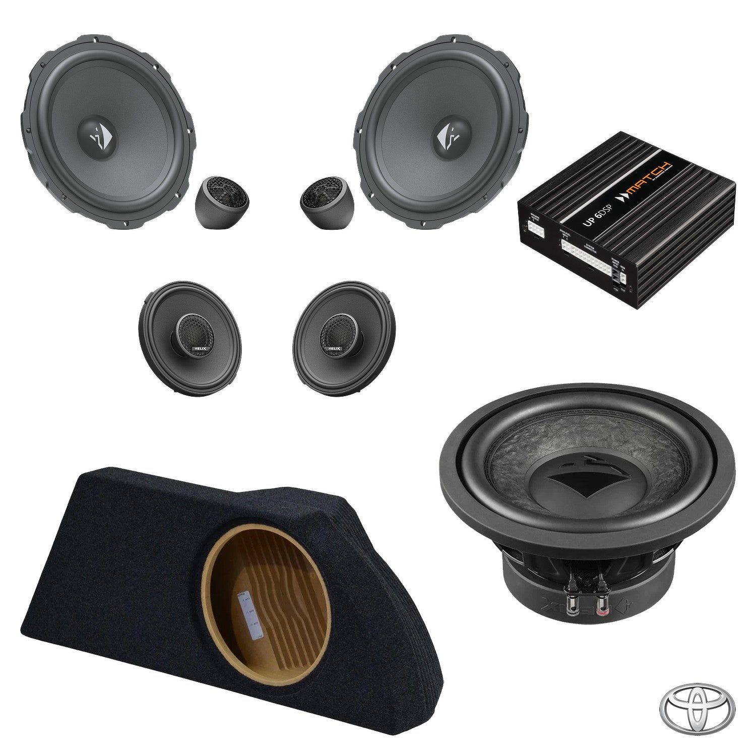 Toyota GT86, GR86 - Speaker & Right-Side Subwoofer DSP Amplified Package | HELIX Ci3