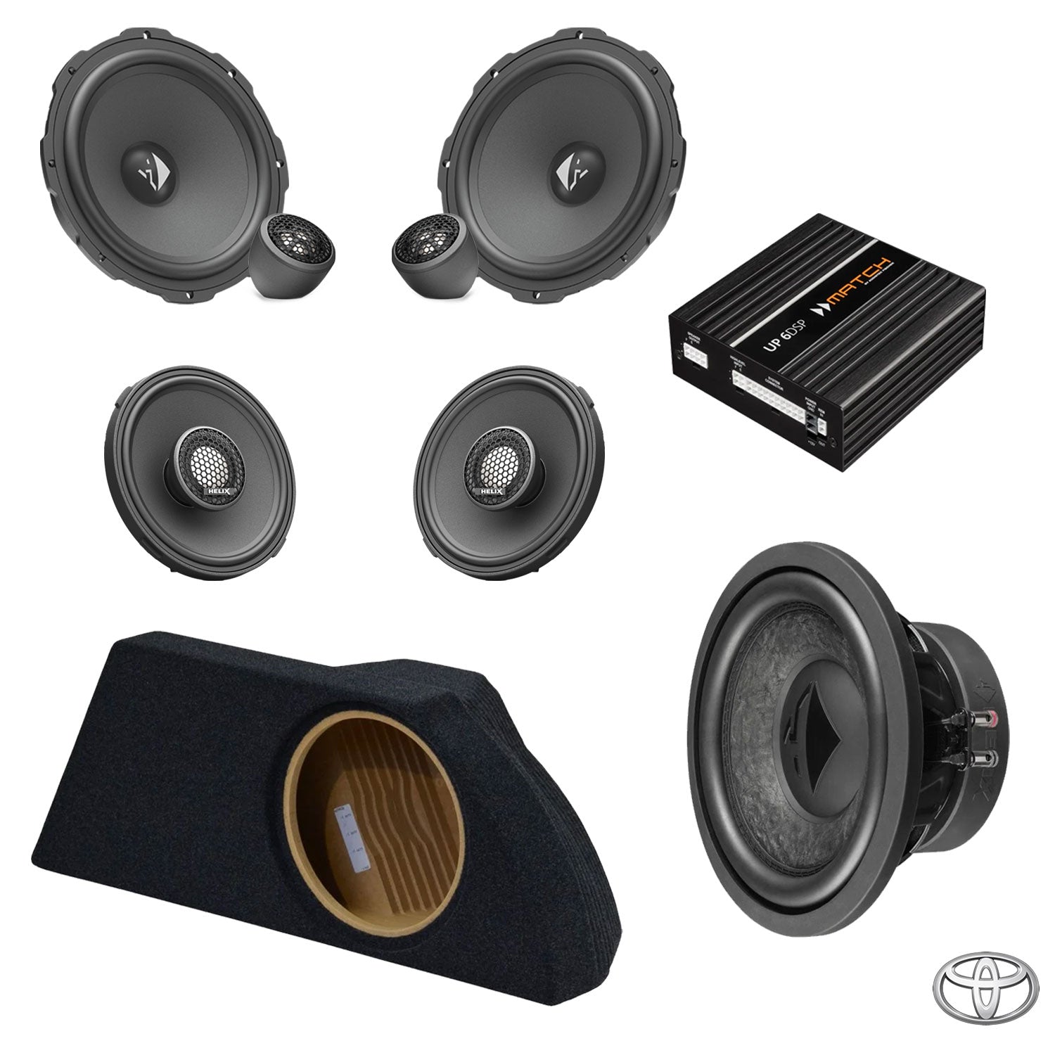 Toyota GT86, GR86 - Speaker & Right-Side Subwoofer DSP Amplified Package | HELIX Ci3