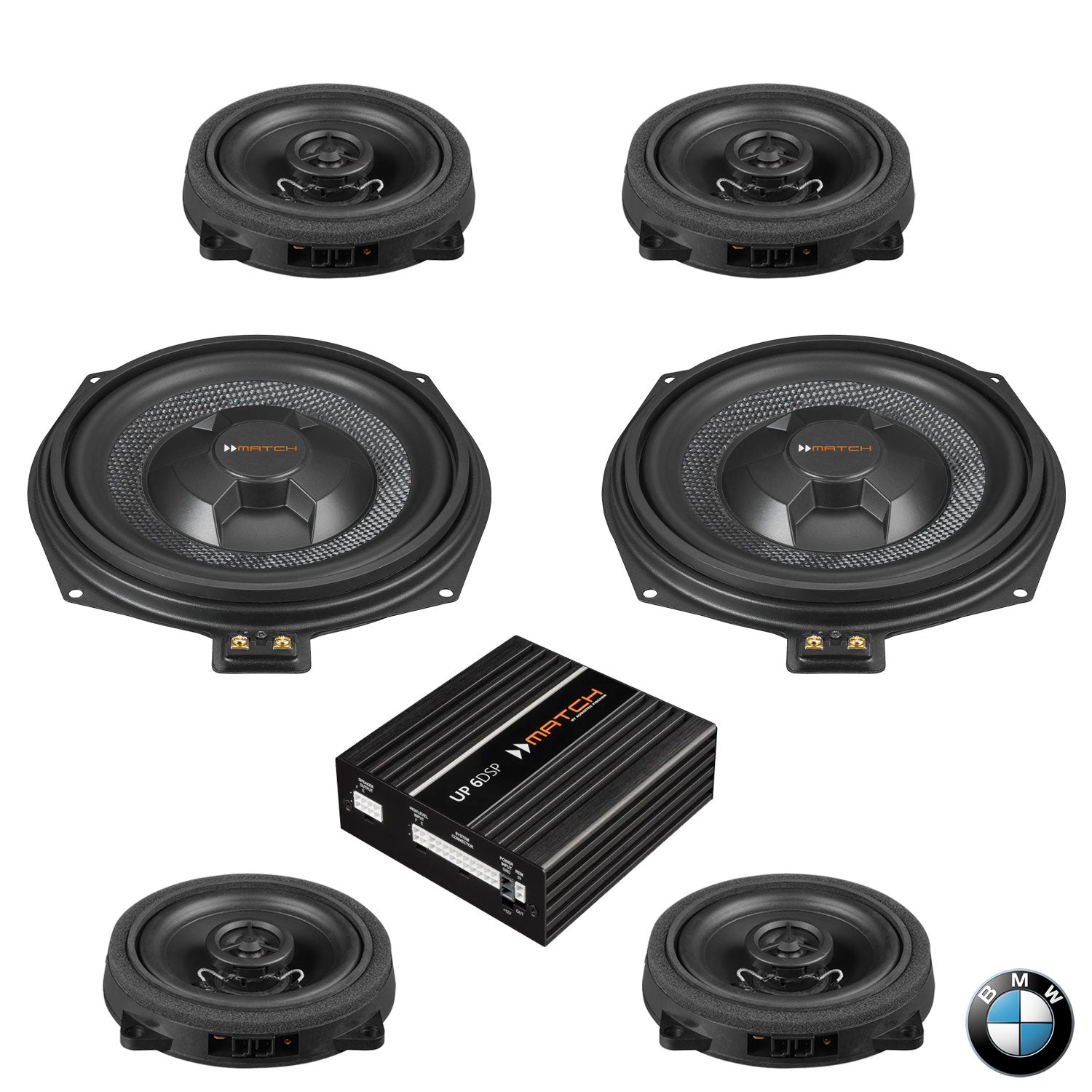 BMW Basic Sound E/F Gen - Speaker & Subwoofer DSP Amplified Package | MATCH UP PnP