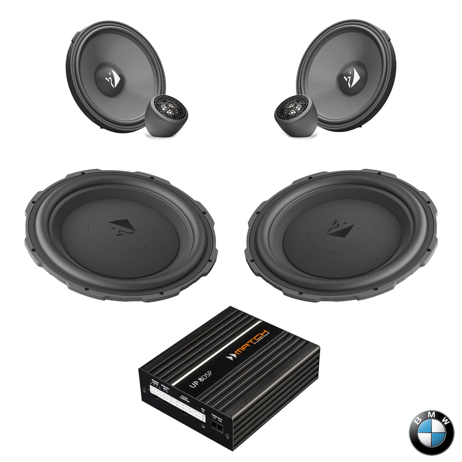 BMW Basic Sound RAM G Gen - Speaker & Subwoofer DSP Amplified Package | HELIX Ci3 / Ci5 (tweeter pods required)