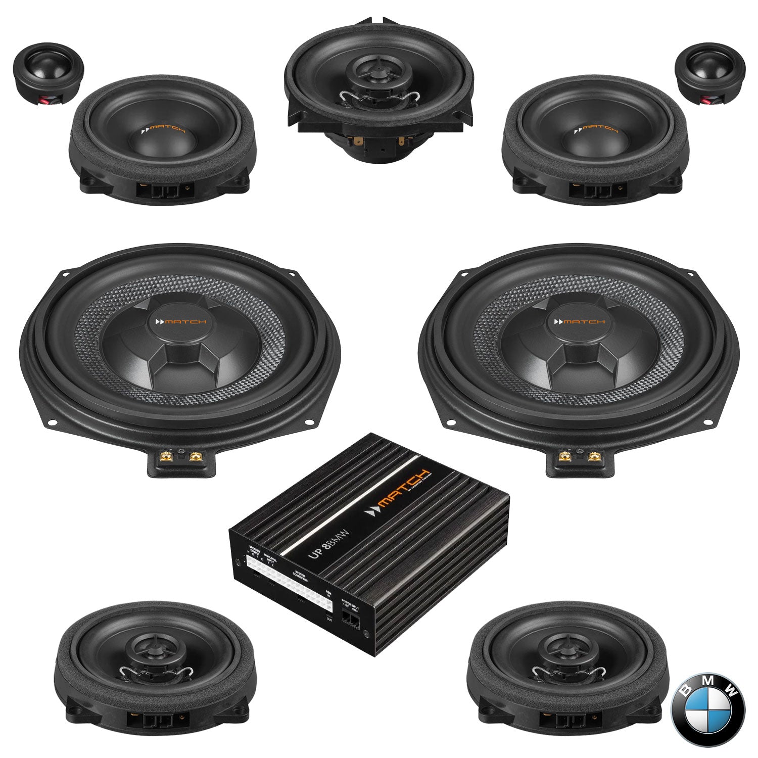 BMW HiFi S0676 F Gen - Speaker & Subwoofer DSP Amplified Package | MATCH UP PnP