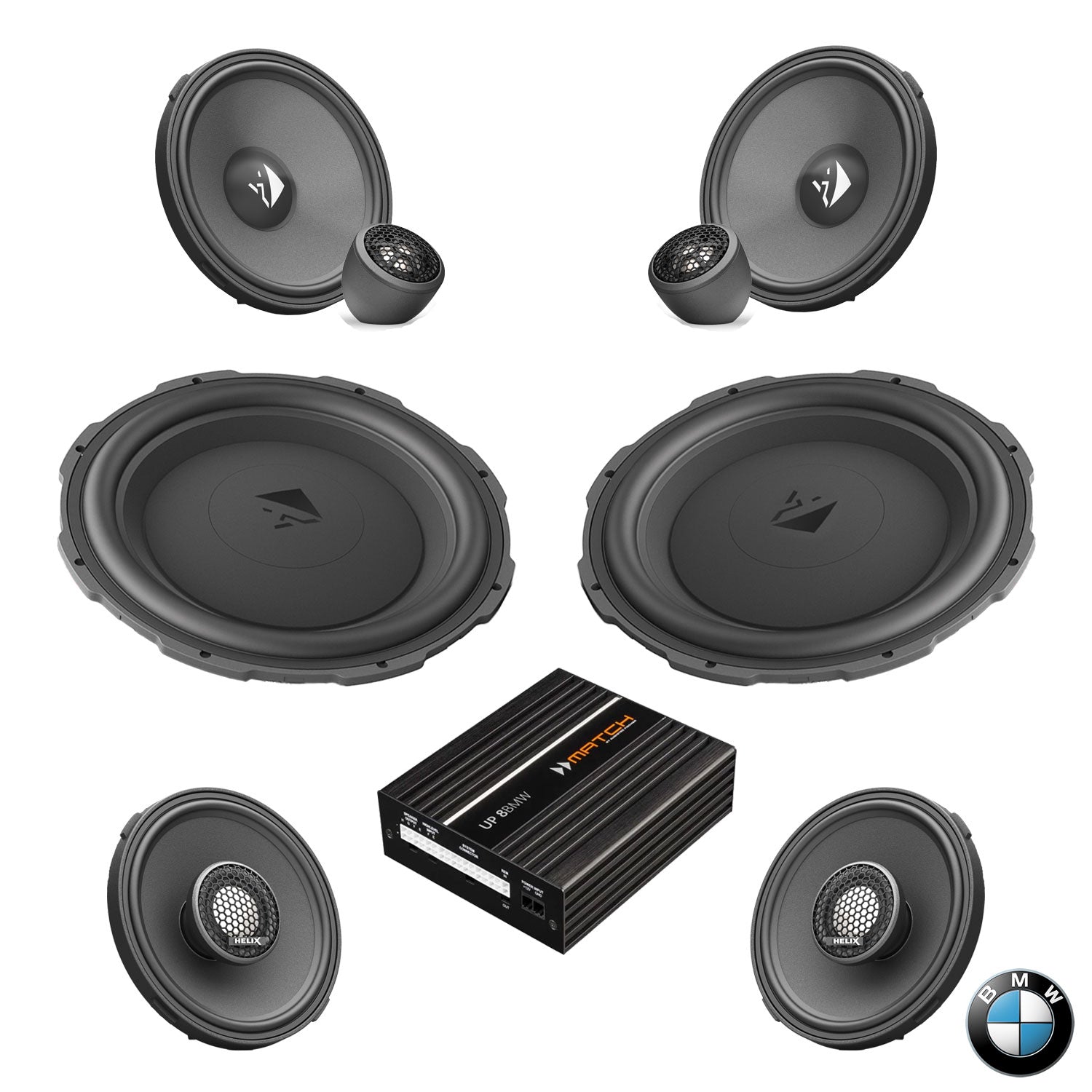 BMW HiFi S0676 F Gen - Speaker & Subwoofer DSP Amplified Package | HELIX Ci3 / Ci5