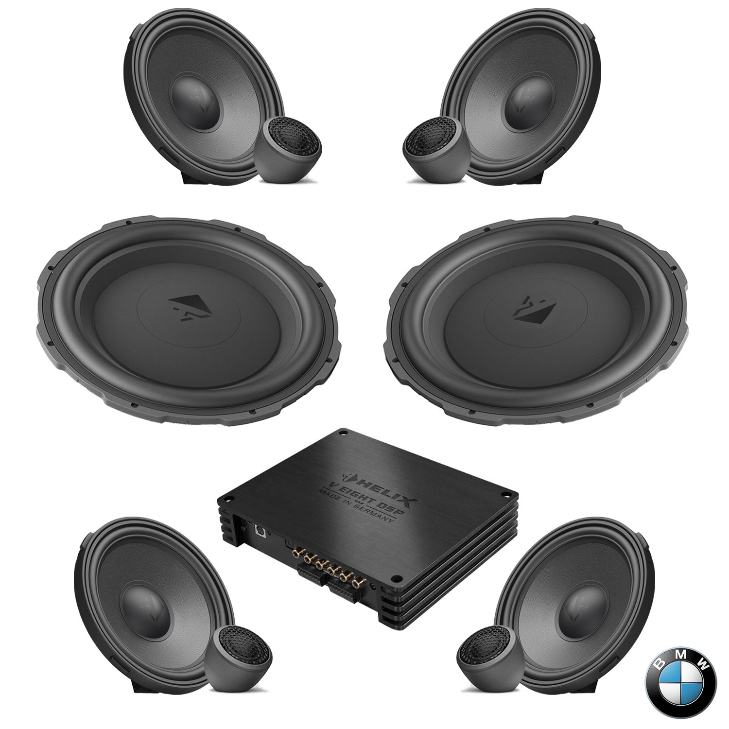 BMW HiFi S0676 G Gen RAM - Speaker & Subwoofer DSP Amplified Package 3 | HELIX Ci7 / Ci5 (rear tweeter grilles required)