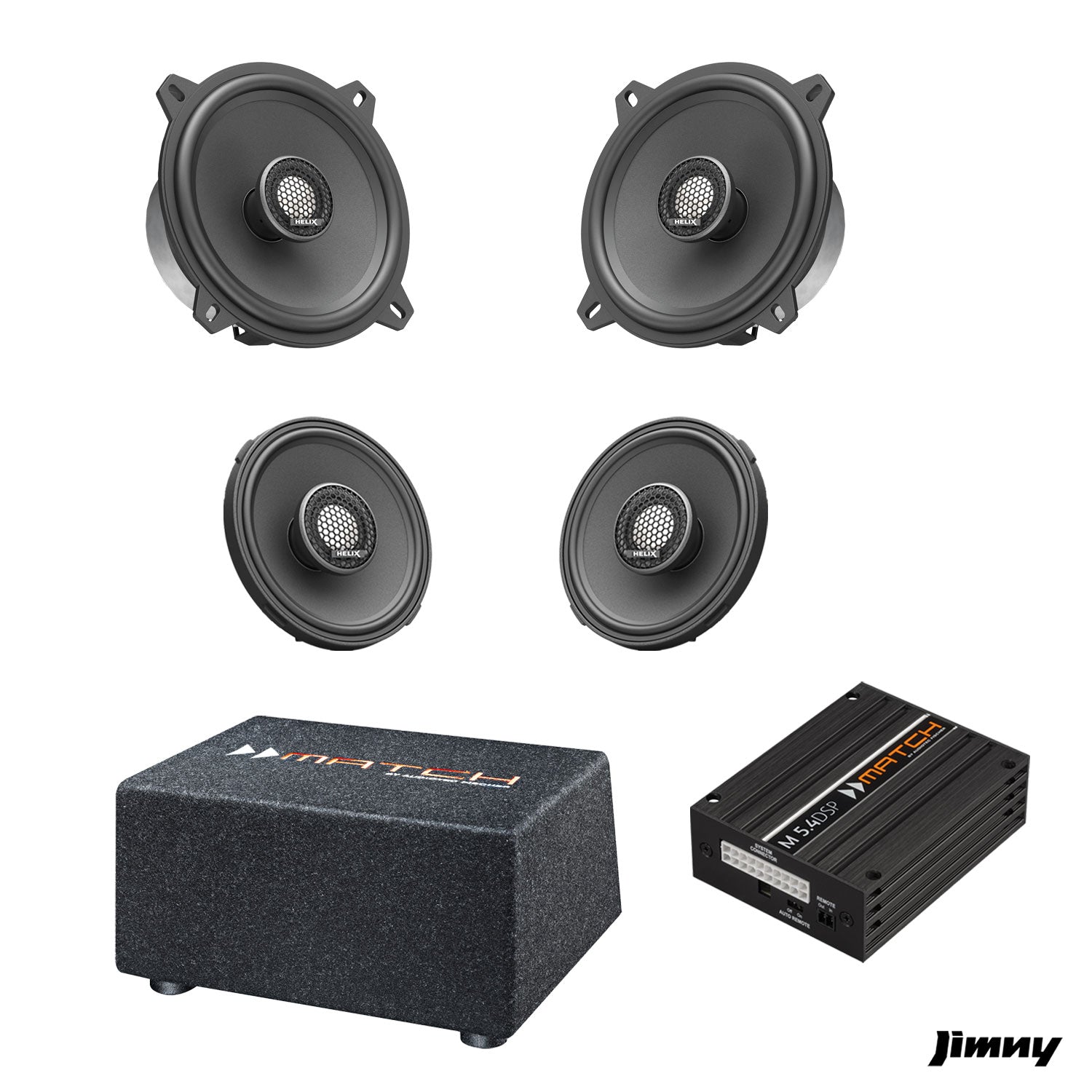 Suzuki Jimny - Speaker & Subwoofer Amplified Package | MATCH M 5.4DSP / HELIX Ci3