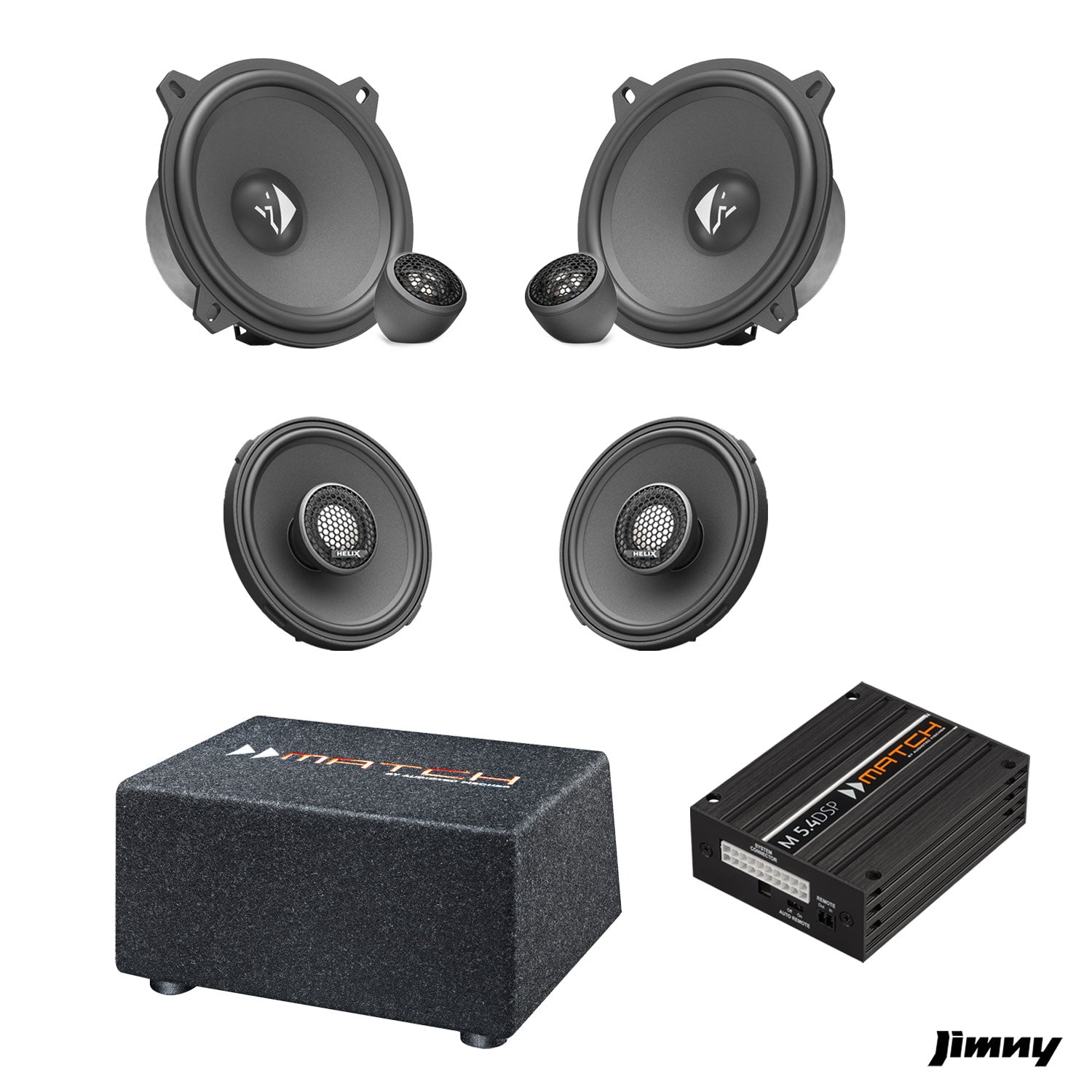 Suzuki Jimny - Speaker & Subwoofer Amplified Package 2 | MATCH M 5.4DSP / HELIX Ci3