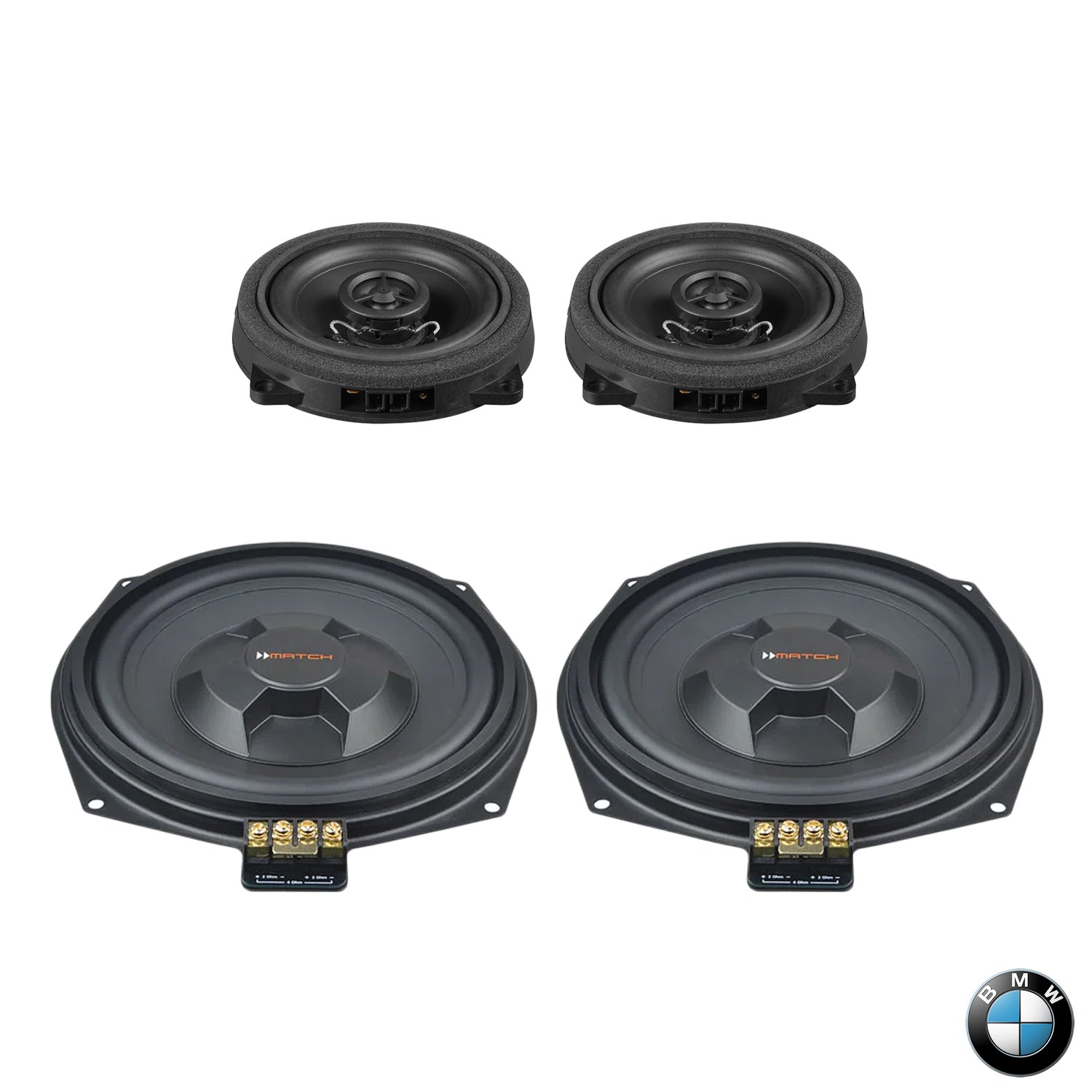 BMW Basic Sound - Front Speaker & Subwoofer Upgrade Package | MATCH UP PnP