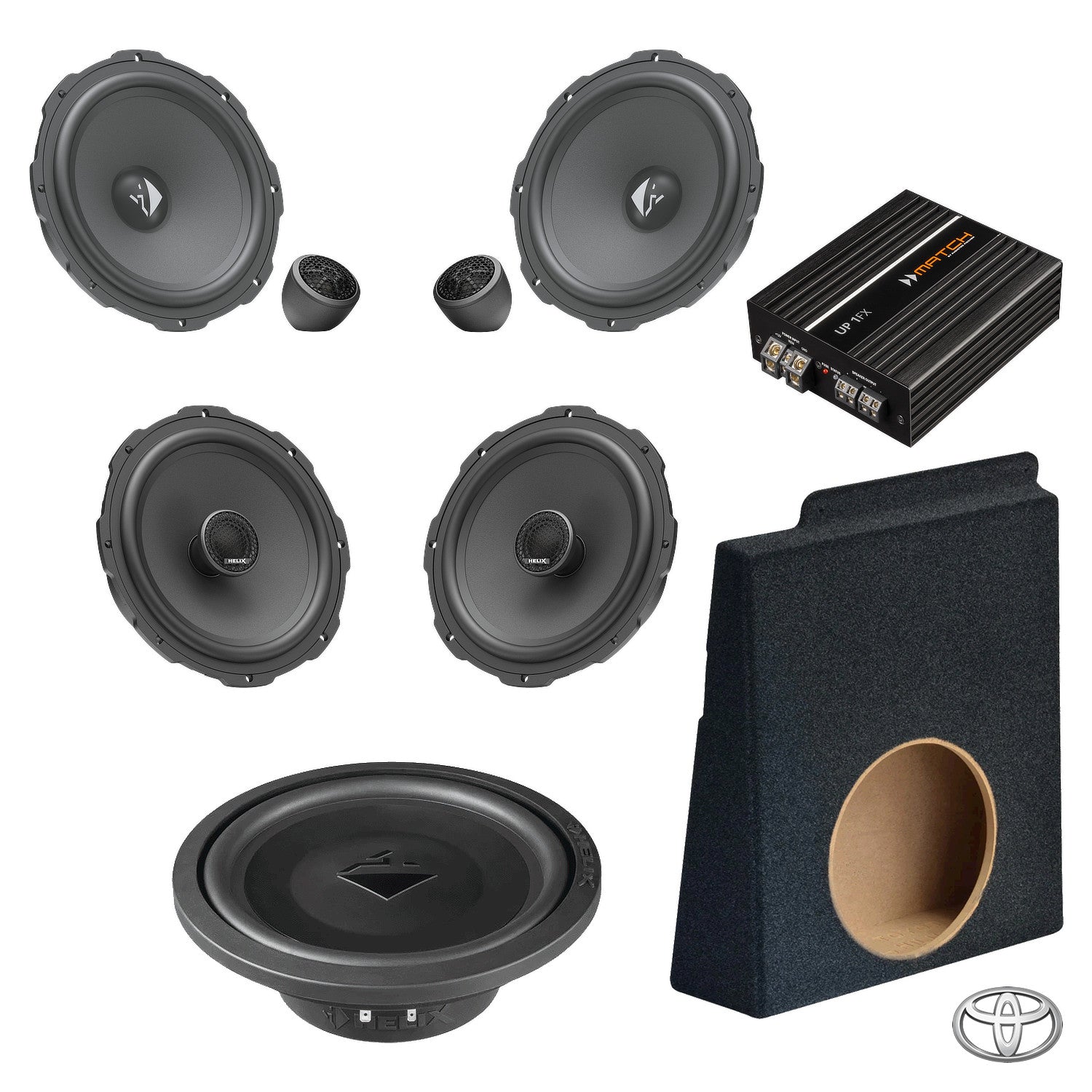 Toyota Hilux SR5 Dual Cab - Speaker & Subwoofer Amplified Package | HELIX Ci3
