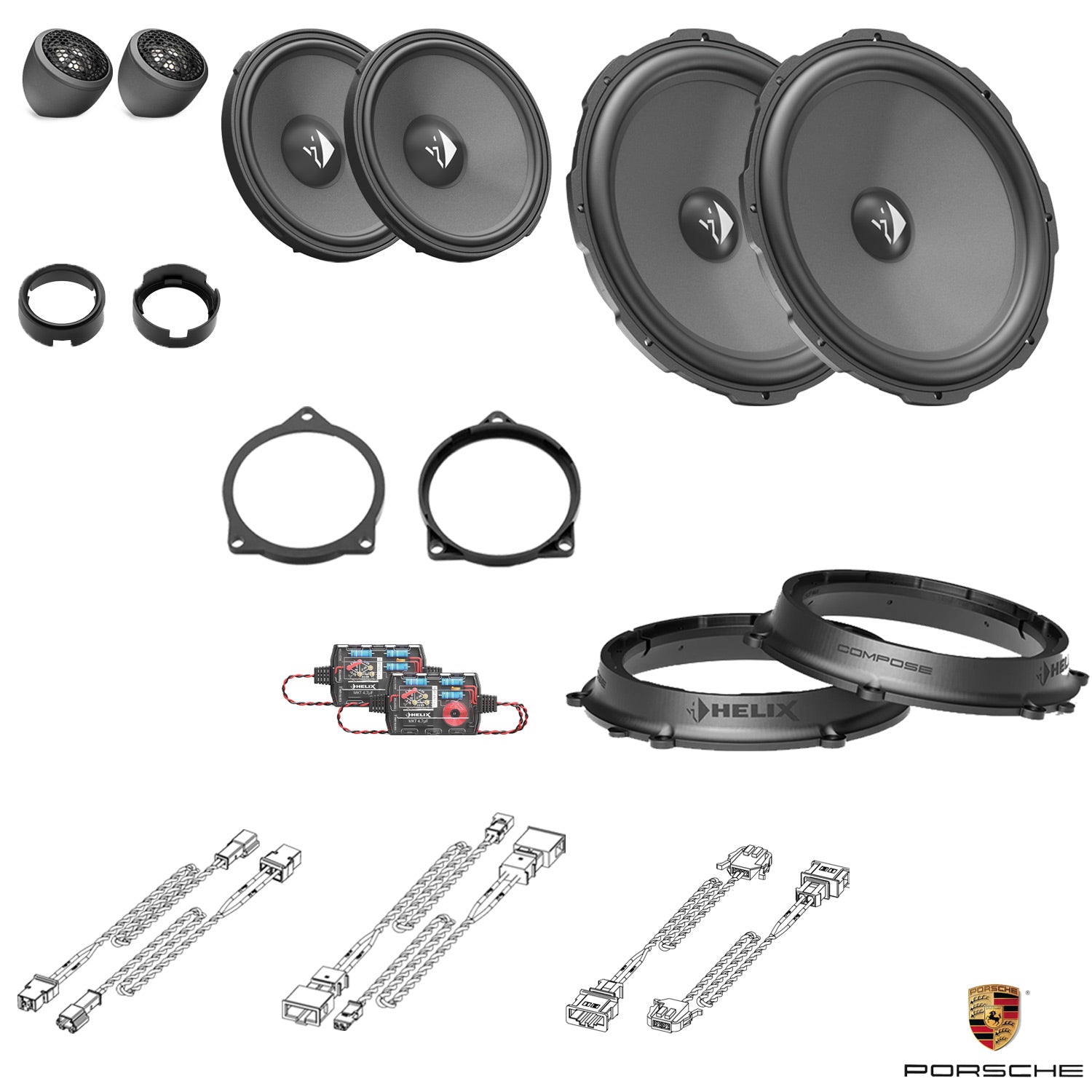Porsche 911 (992) - Front Speaker Upgrade Package | HELIX Ci3