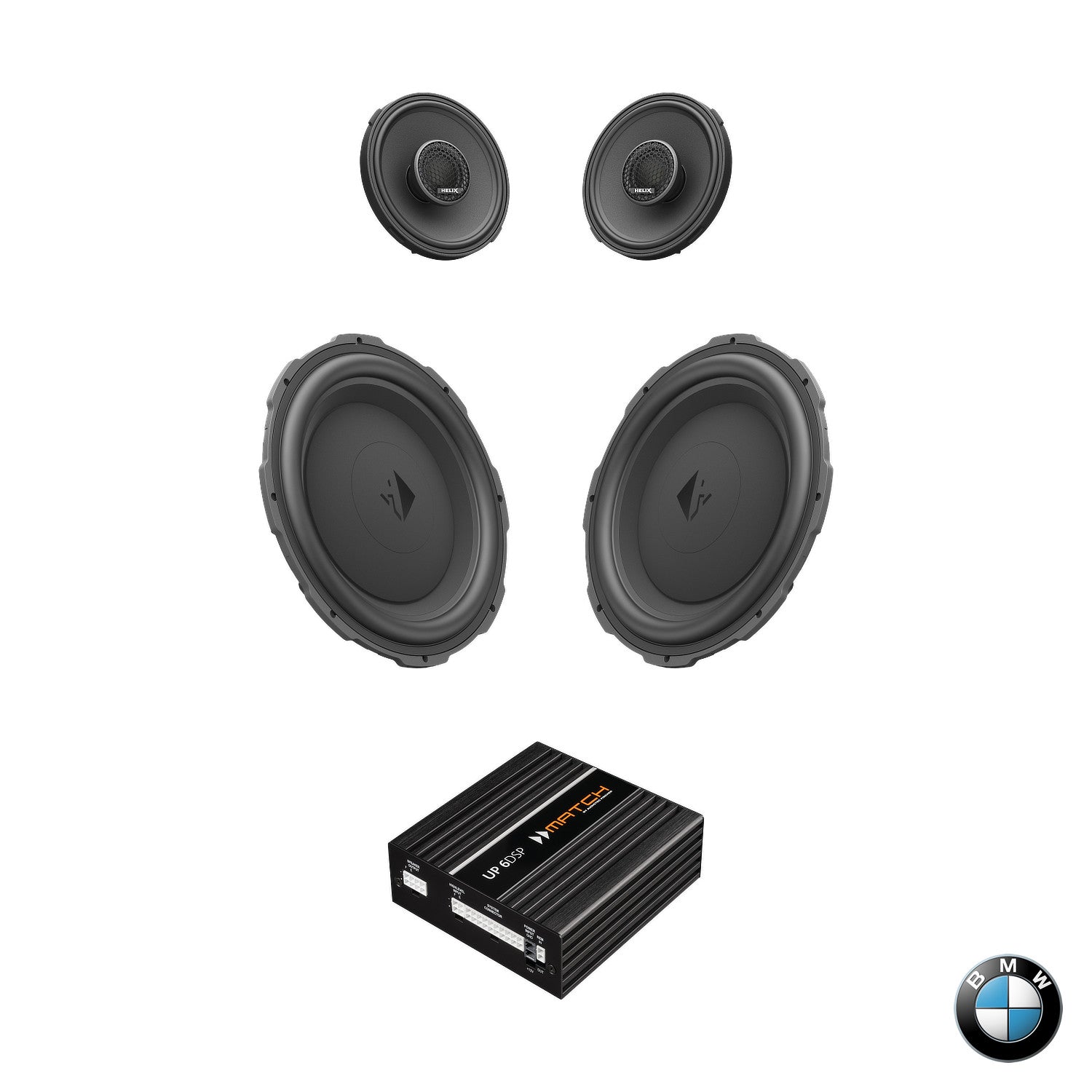 BMW Basic Sound F Gen - Front Speaker & Subwoofer DSP Amplified Package | HELIX Ci3 / Ci5