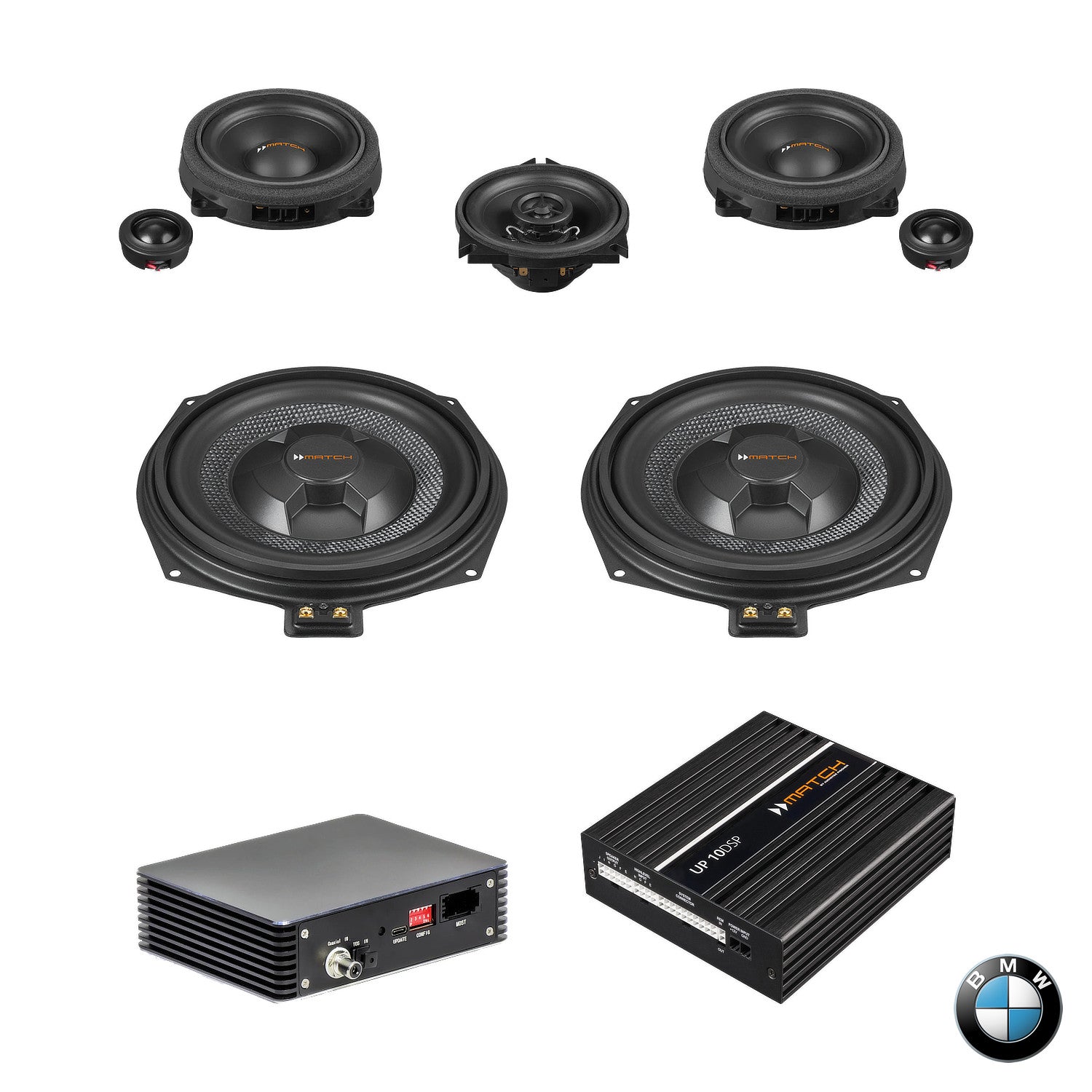 BMW Harman Kardon S0688 F Gen - Front Speaker & Subwoofer DSP Amplified Package | MATCH UP PnP