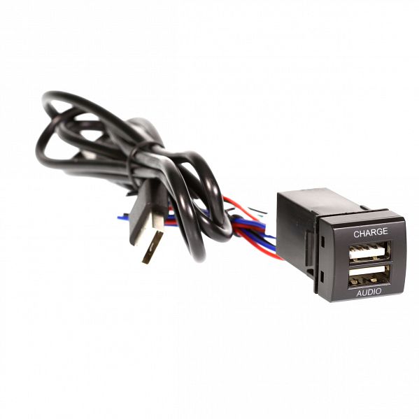 AERPRO APUSBTO5 - Dual USB Charge & Sync To Suit Toyota (23mm X 23mm)