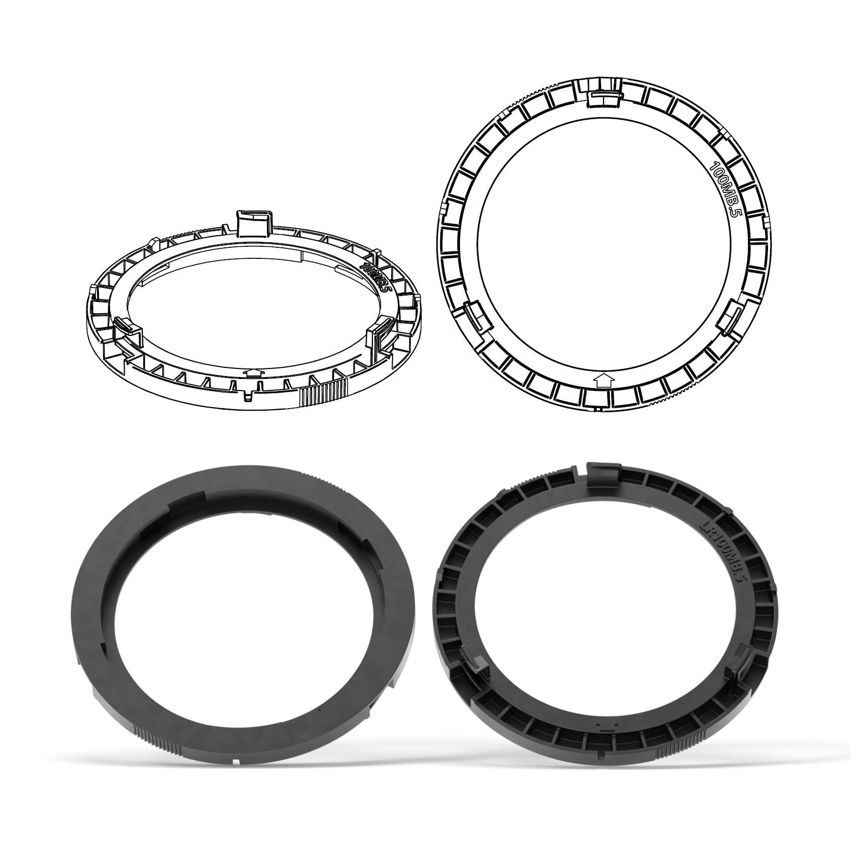 HELIX FlexMount CFMK100 - 4" 3D Printed Speaker Adapter | Pair