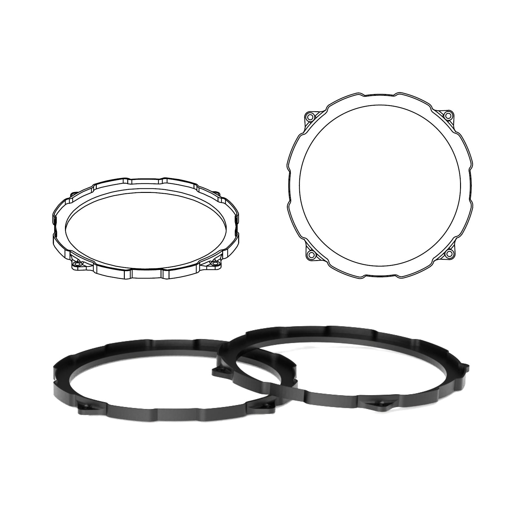 HELIX FlexMount CFMK165 - 6.5" 3D Printed Speaker Adapter | Pair