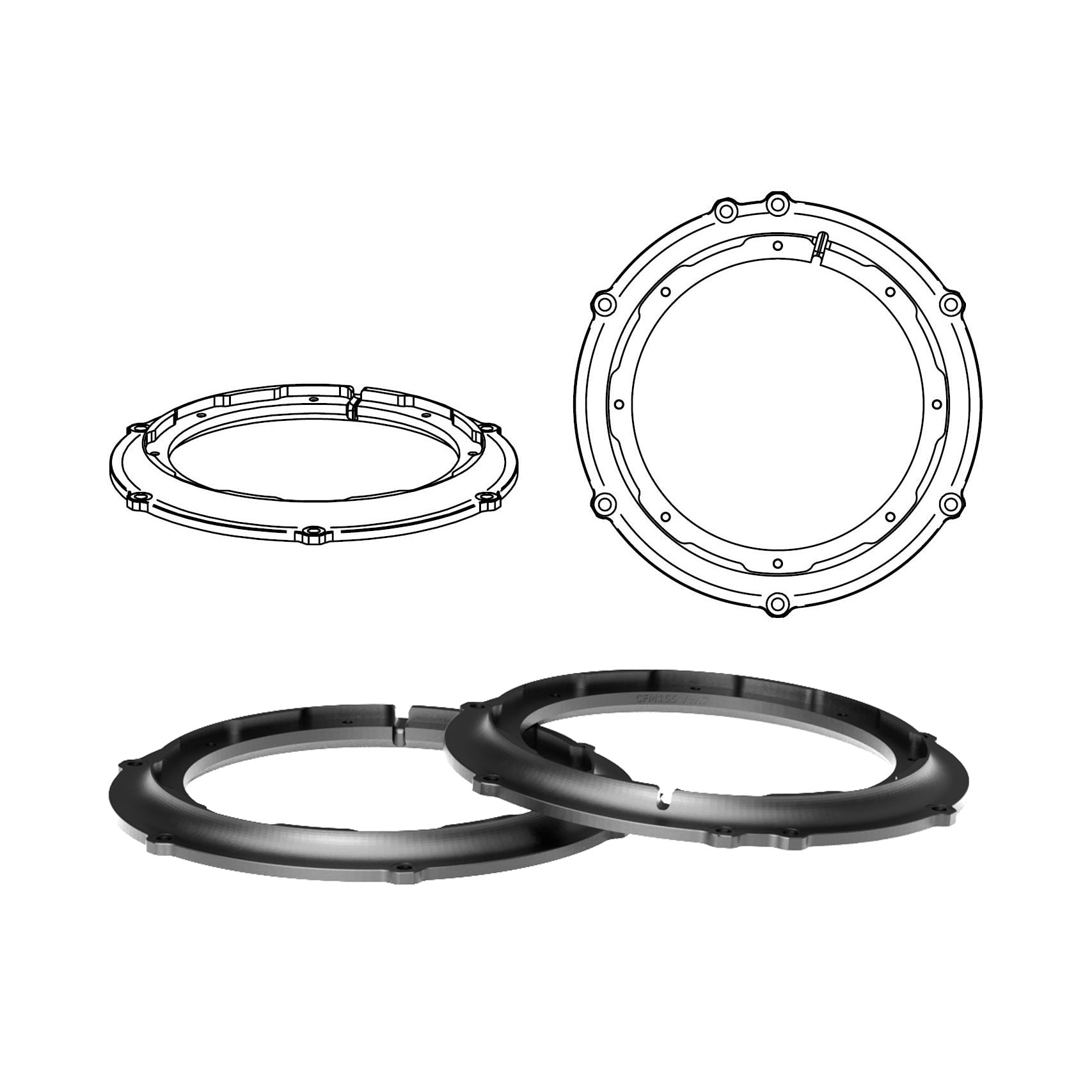 HELIX FlexMount CFMK165 - 6.5" 3D Printed Speaker Adapter | Pair