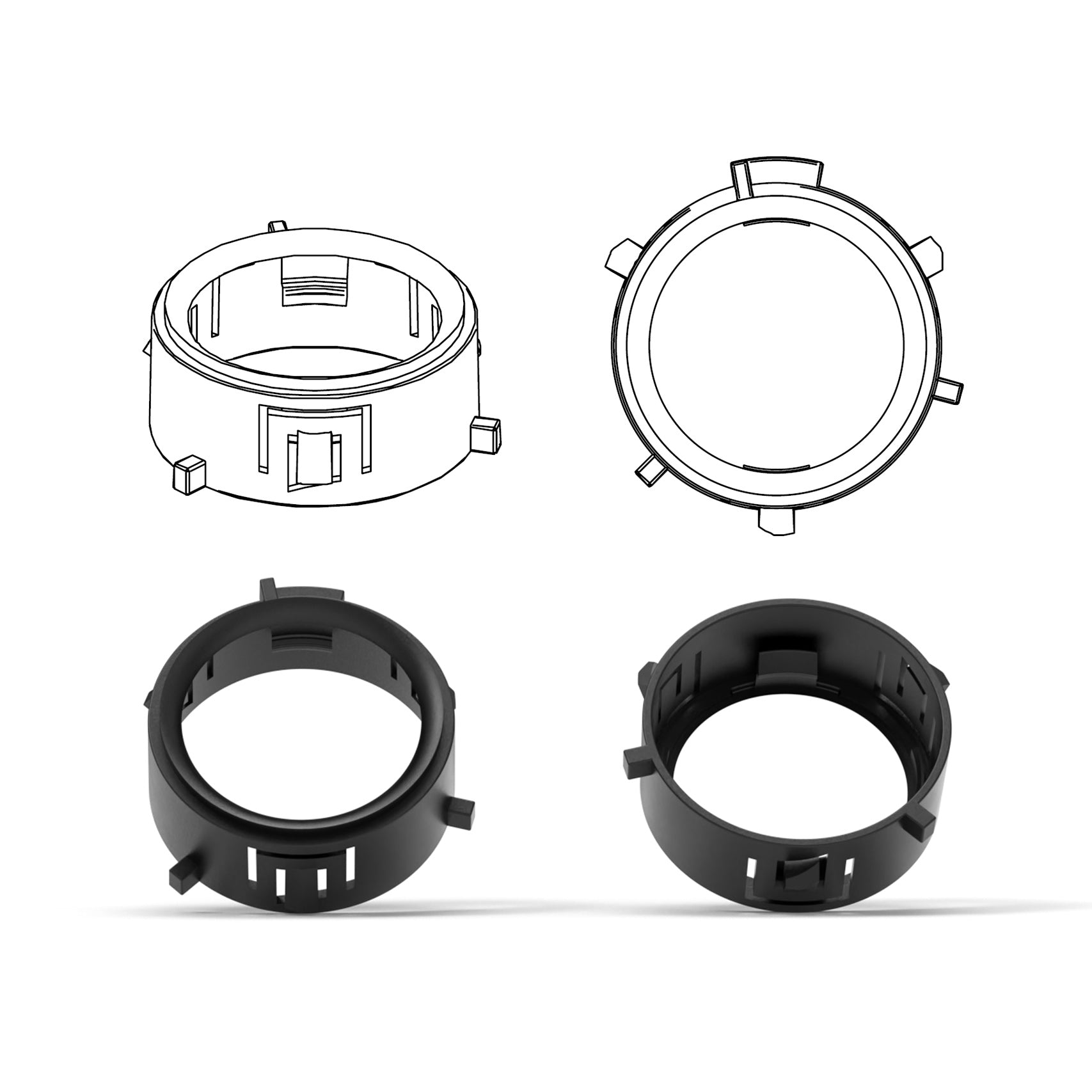 HELIX FlexMount CFMK20 - 1" 3D Printed Speaker Adapter | Pair