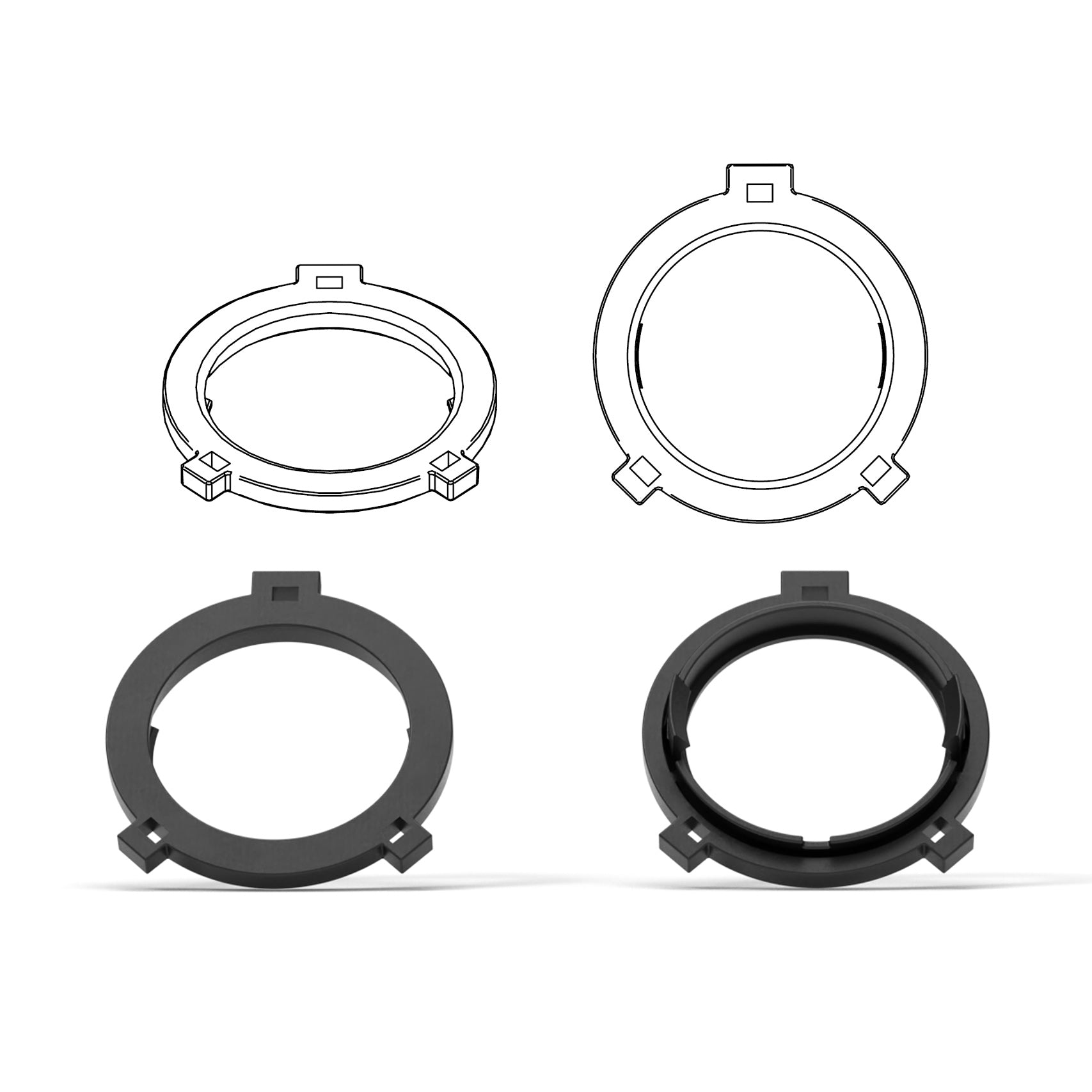 HELIX FlexMount CFMK20 - 1" 3D Printed Speaker Adapter | Pair