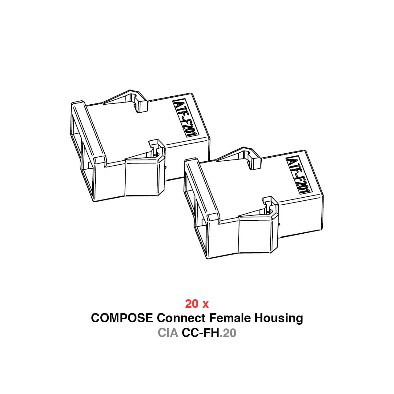 HELIX CiA CC-FH.20 - COMPOSE Connect Female Housing Kit