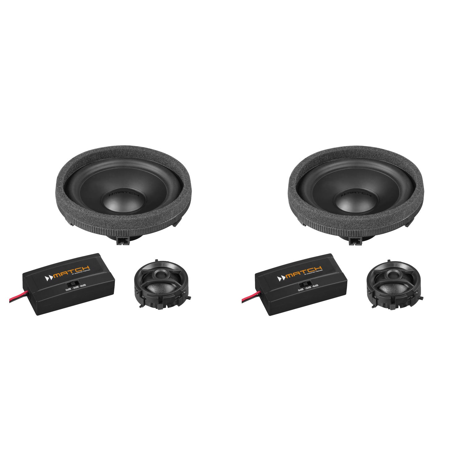 MATCH UP C42MB-FRT.3 - 4" 2-Way PnP Compo Speaker Set, MERCEDES Type 3 | 4Ω