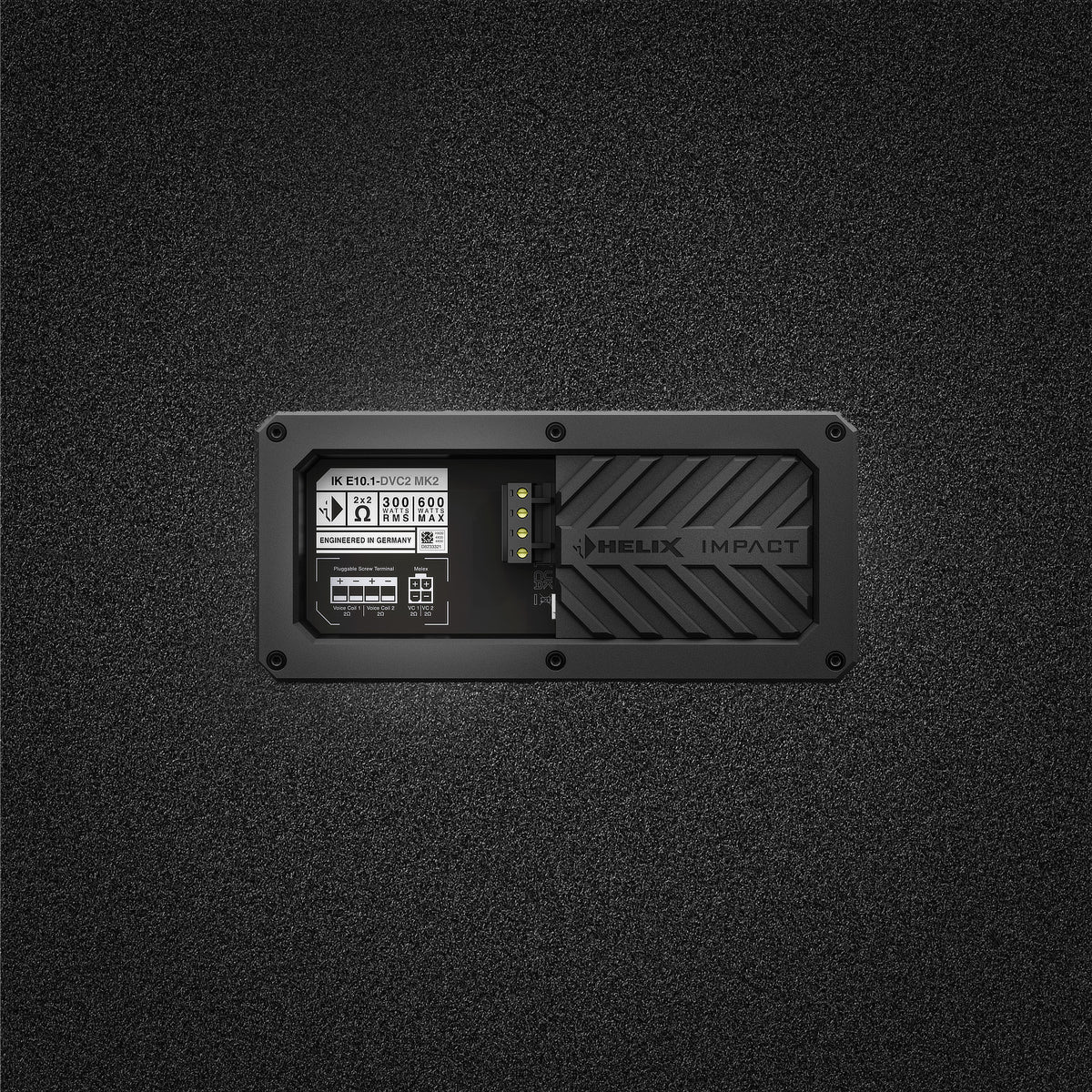 HELIX IK E10.1-DVC2 MK2 - 10" 300W RMS Vented Subwoofer Box | 2x2Ω