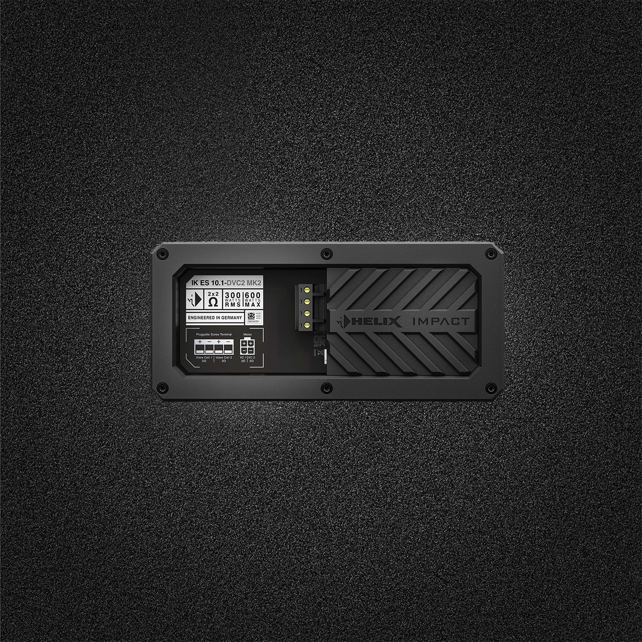 HELIX IK ES10.1-DVC2 MK2 - 10" 300W RMS Vented Subwoofer Bench Box | 2x2Ω