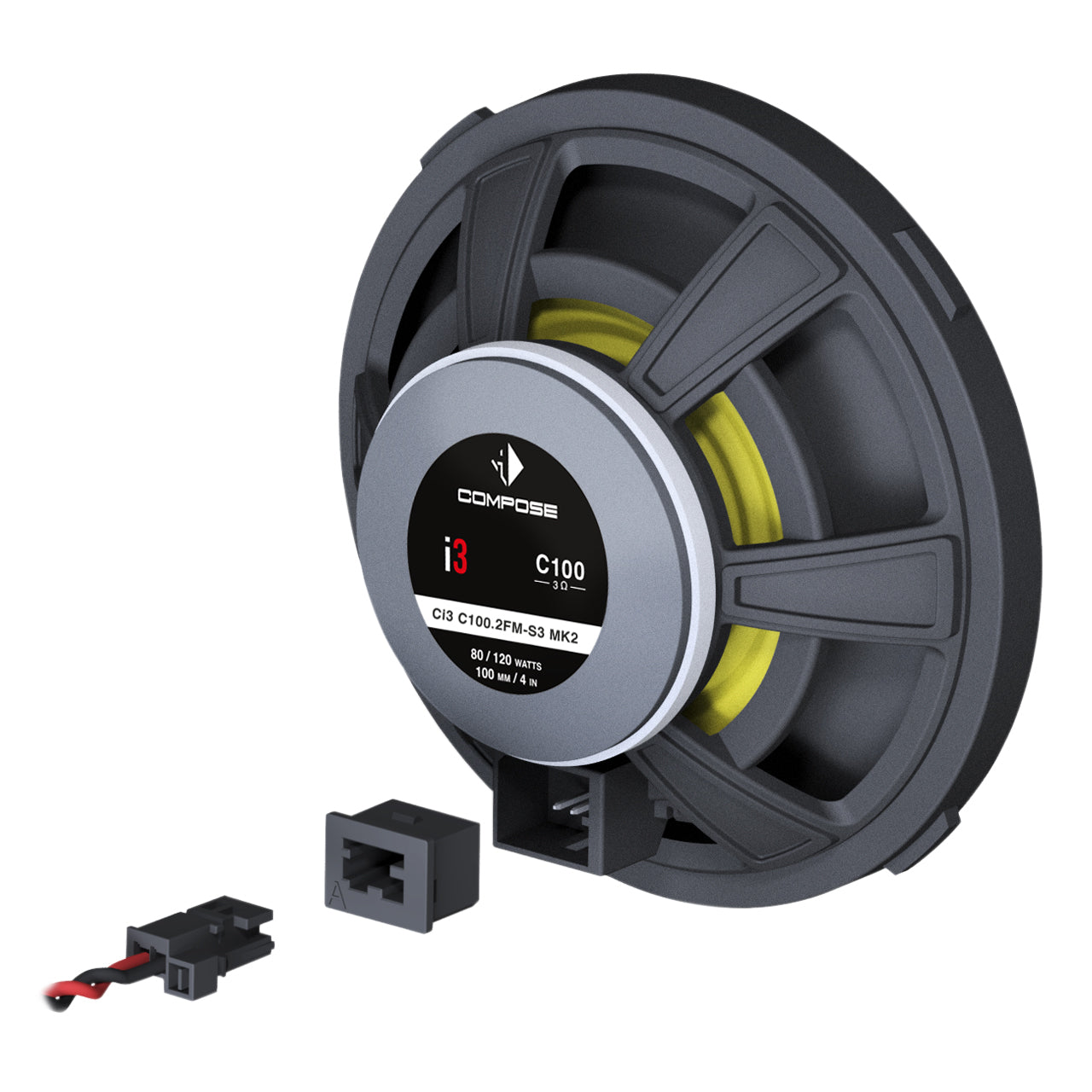 HELIX Ci3 C100.2FM-S3 MK2 - 4" 2-Way Coaxial Speaker Pair, FlexMount | 3Ω