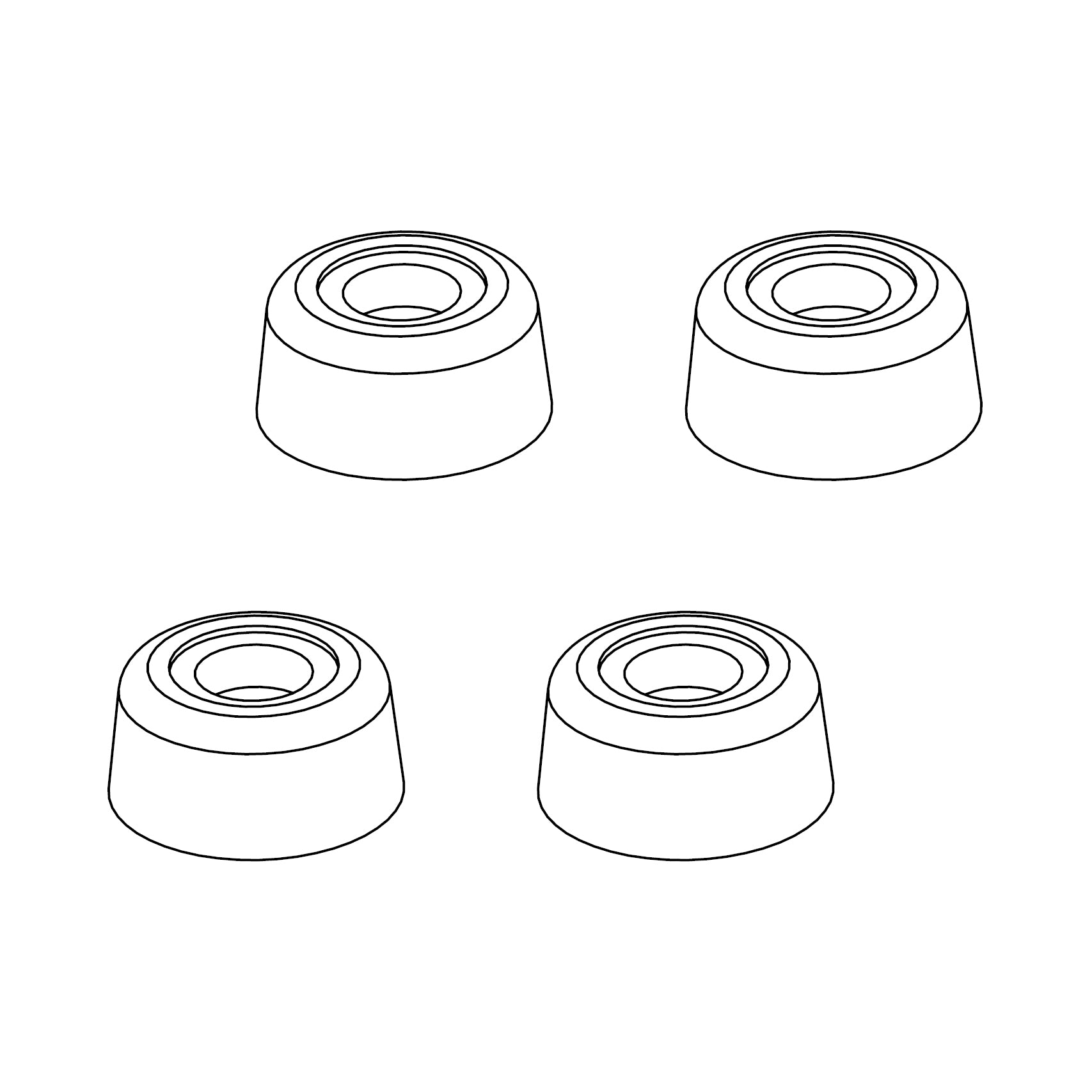 HELIX IMPACT UniFeet-Kit - Universal subwoofer plastic feet | 4pcs