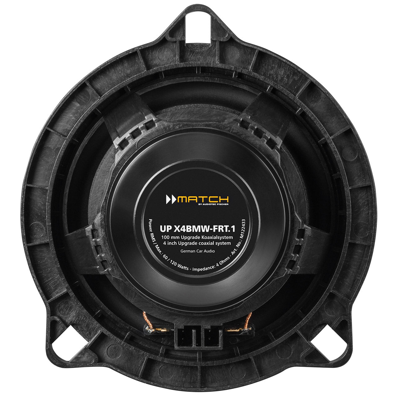 MATCH UP X4BMW-FRT.1 - 4" Coax PnP Speaker Pair, BMW & MINI Type 1 | 4Ω